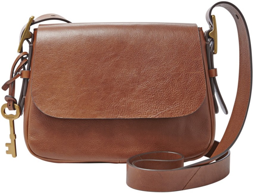 FOSSIL Brown Sling Bag Small Crossbody Brown Price in India