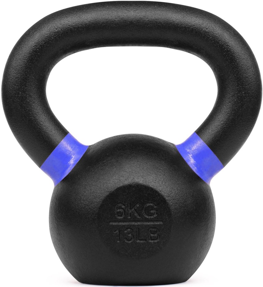 KOBO 6 Kg Cast Iron for Strength and Conditioning Black Kettlebell