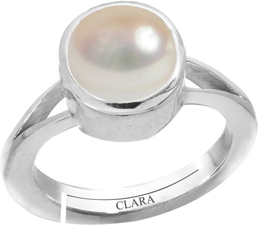 White pearl clearance ring for men