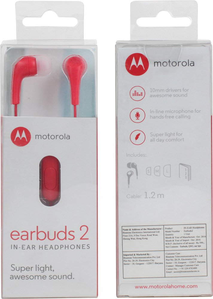 Auriculares motorola earbuds 2 store