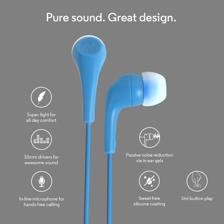 Motorola earbuds 2 clearance in ear wired earphones