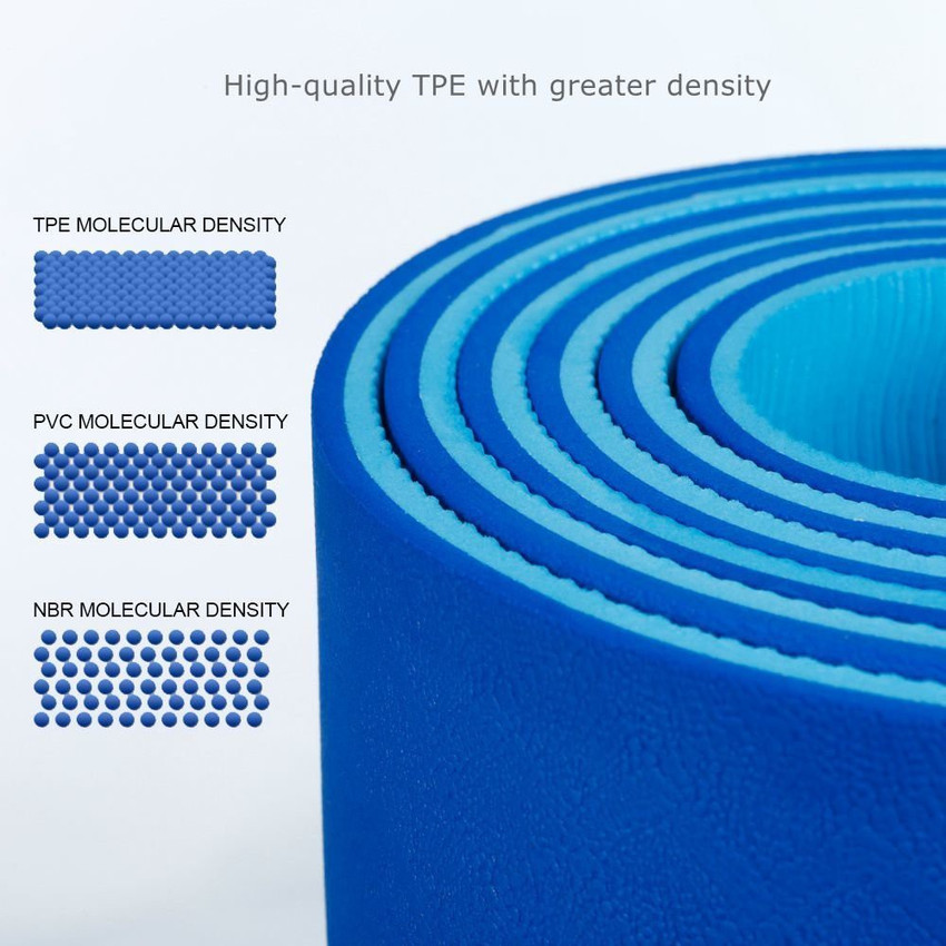 KOBO 6 mm TPE Athletica Multi use Thick Exercise Non slip and