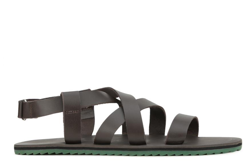 United colors of benetton men's leather sandals and floaters clearance