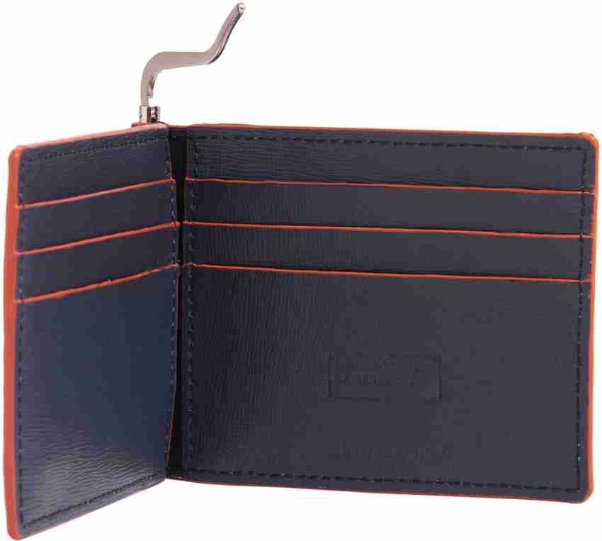 United Colors of Benetton Men Formal Blue Genuine Leather Money