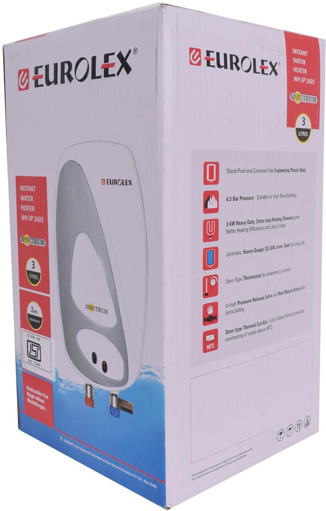 Eurolex 3 L Instant Water Geyser (Geyser, White) Price in India - Buy  Eurolex 3 L Instant Water Geyser (Geyser, White) online at Flipkart.com