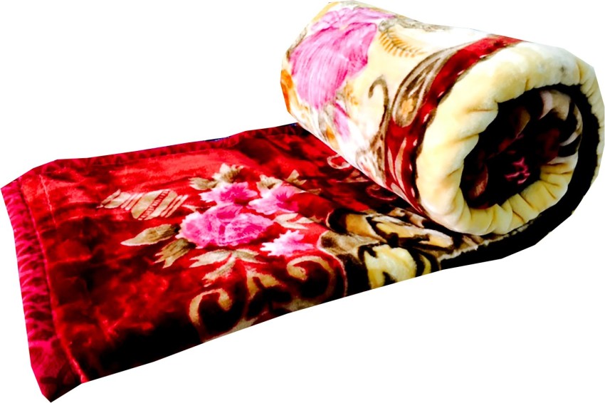 prakash gold Floral Double Blanket for Heavy Winter Buy prakash