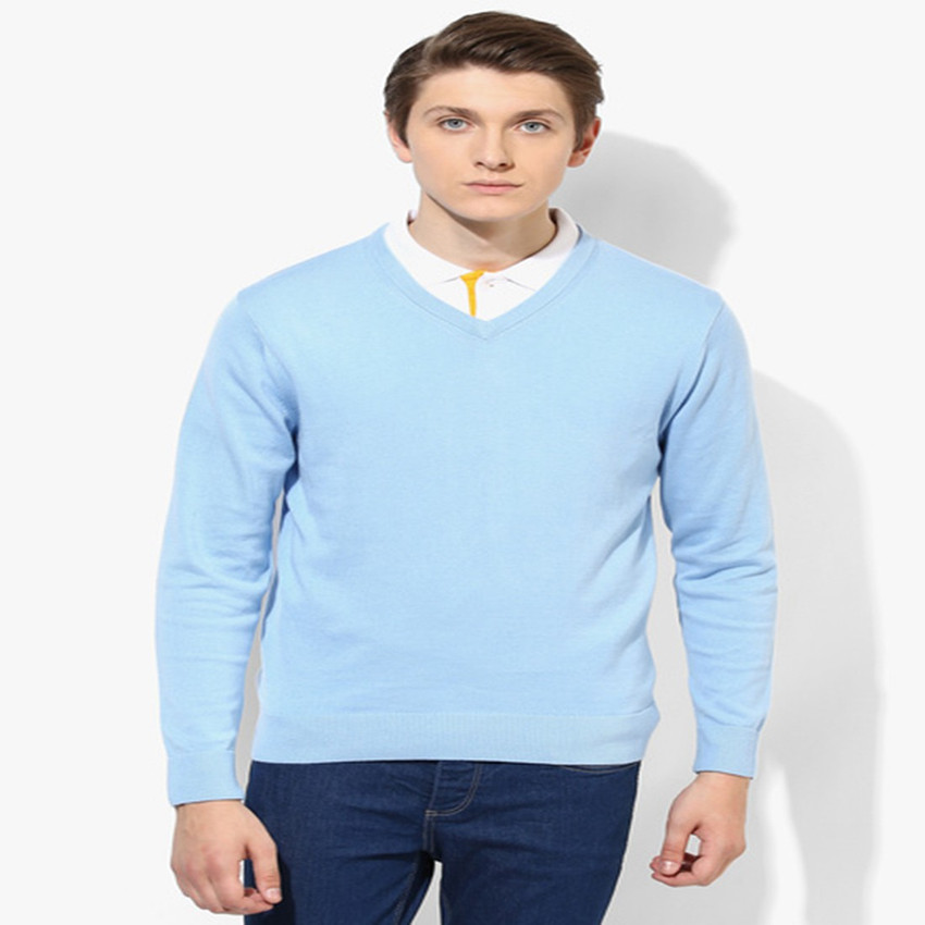 OSTIUM Solid V neck Formal Men Light Blue Sweater Buy Light Blue