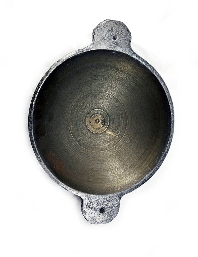 Heat resistant handle Cast Iron Appam Pan/ maker/ appachatty/kadai [ Pre  Seasoned / 8.0 inch / 1.4 KG ]