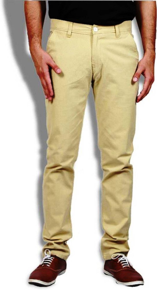 LONDON BOY Slim Fit Men Beige Trousers - Buy LONDON BOY Slim Fit