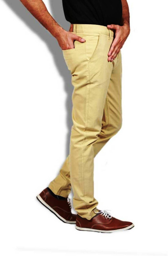 LONDON BOY Slim Fit Men Beige Trousers - Buy LONDON BOY Slim Fit