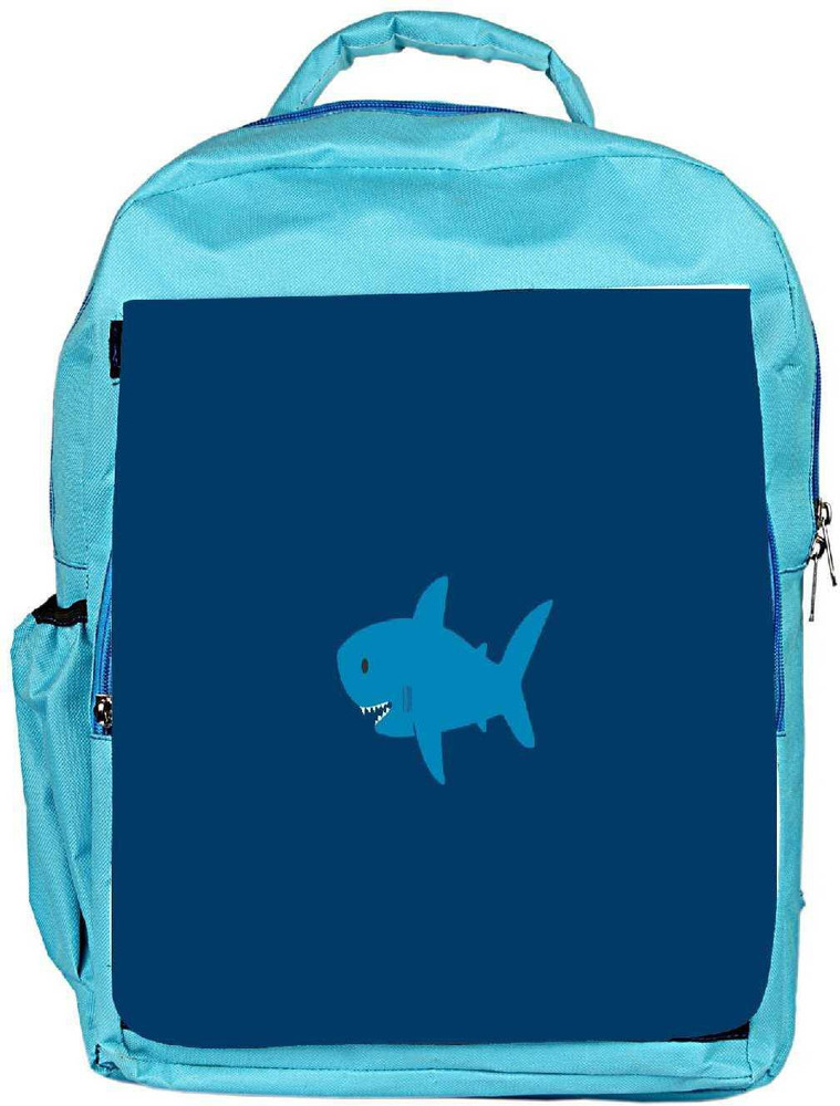 SNOOGG Eco Friendly Canvas Small Shark Designer Backpack Rucksack