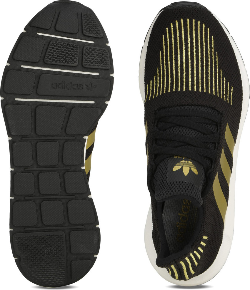 Adidas swift run outlet w black and gold