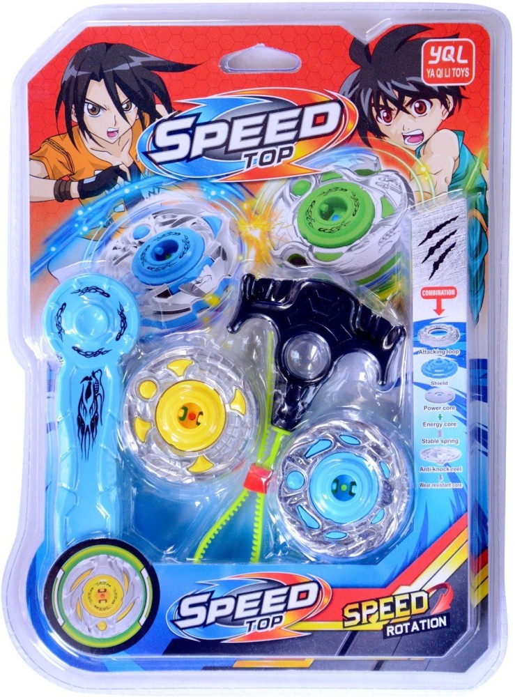 Beyblade Combo 4 Packs w/ Free Launcher Metal Fusion Metal Masters Metal  Fury