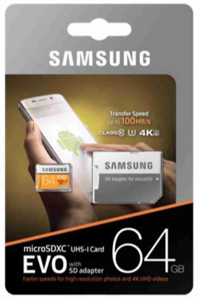 SAMSUNG EVO 64 GB SDXC Class 10 100 Mbps Memory Card