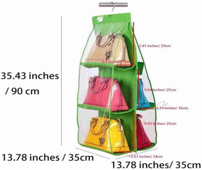 Sellus 6 Pocket Hanging Purse Organizer Hanging Bag GREEN - Price in India