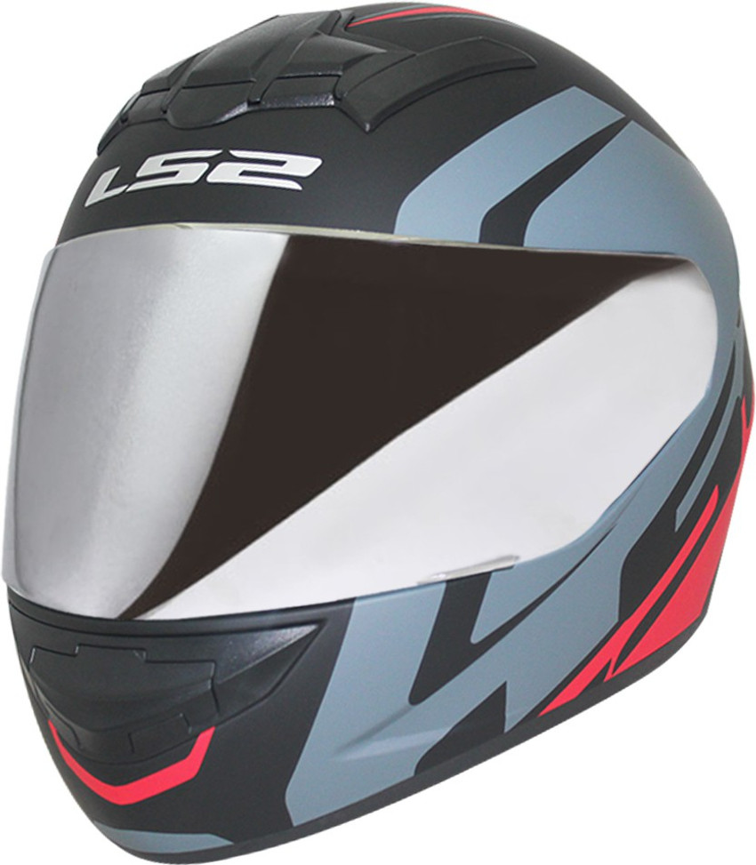 LS2 Helmet FF352 L Touring Matt Black Grey Red With Mercury Visor