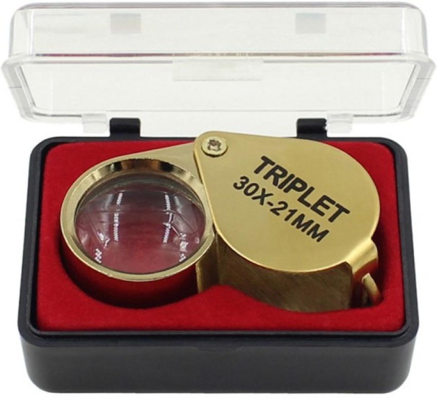 40X Metal Illuminated Jewelry Loop Magnifier, Magnifying Glass with LED  Light Pocket Folding Jewelers Loupe for Currency Detecting Jewlers  Identifying