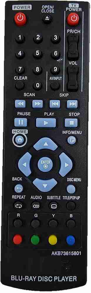 LipiWorld AKB73615801 Compatible For LG DVD BLU RAY Remote