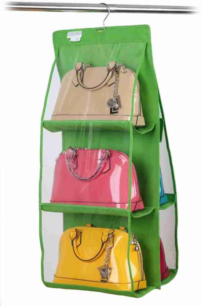 BDDELZ 6 Pocket Foldable Hanging Purse Handbag Organizer - Price in India