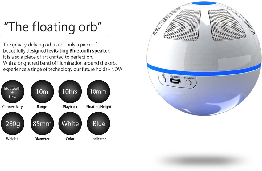 Floating shop orb speaker