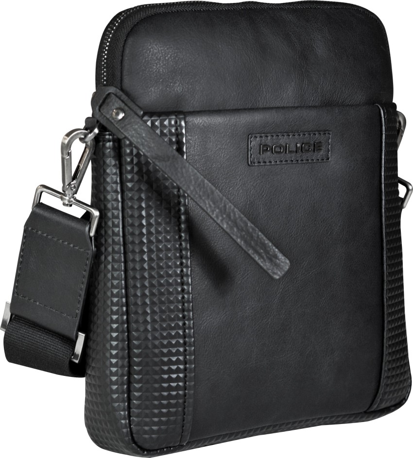 POLICE Black Sling Bag Armed Body Black Black Price in India