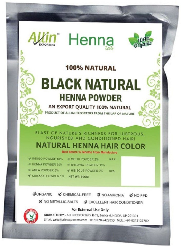 Nisarg Herbal Black Mehndi Powder - 100% Pure & Natural - KDB Deals