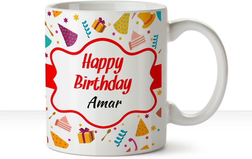 GNS Happy Birthday Gift for Amar Cake theme Message 022 Ceramic Coffee Mug  Price in India - Buy GNS Happy Birthday Gift for Amar Cake theme Message  022 Ceramic Coffee Mug online