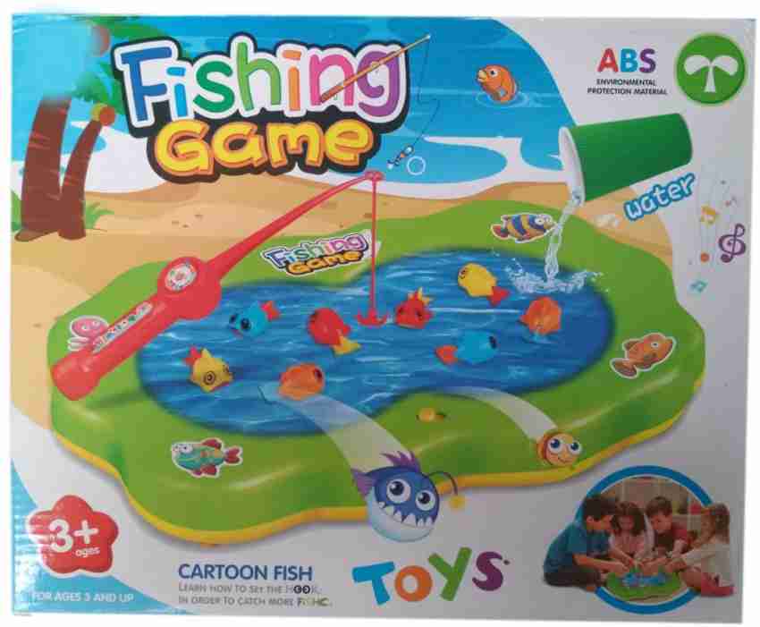 VSHINE Fishing Game Toy With 2 Fishing rods Music Toy Set For Boys