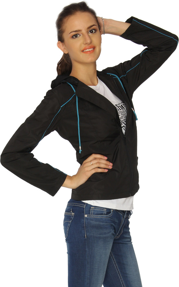 IDENTITI Full Sleeve Solid Women Jerkin Jacket Buy Black Blue