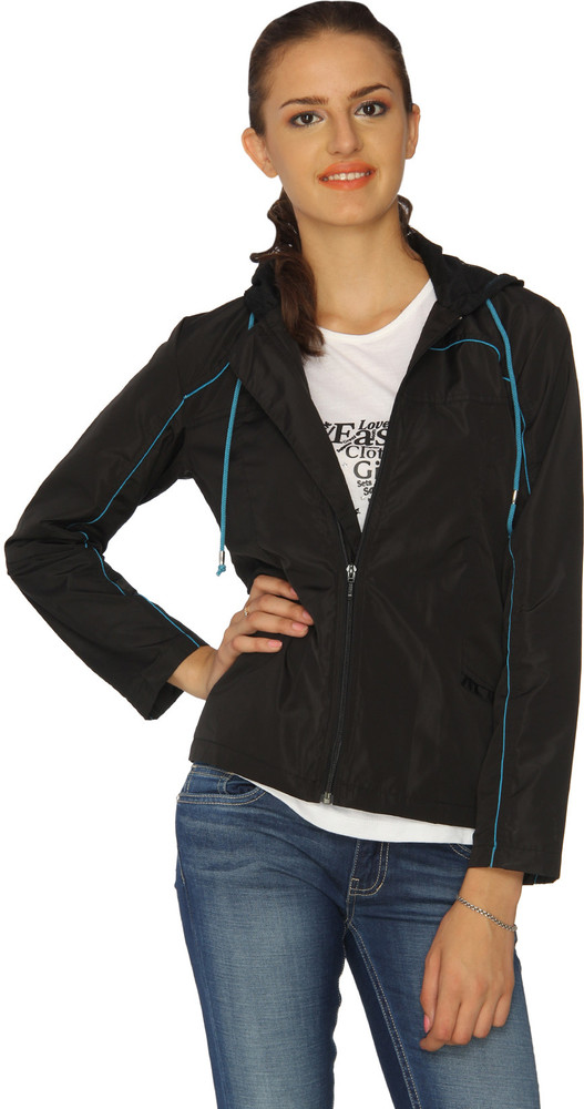 IDENTITI Full Sleeve Solid Women Jerkin Jacket Buy Black Blue