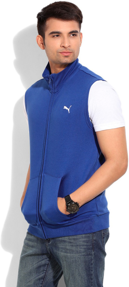 PUMA Sleeveless Solid Men Jacket Buy blue PUMA Sleeveless Solid Men Jacket Online at Best Prices in India Flipkart