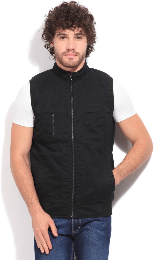 John Players Sleeveless Solid Men Jacket Buy 8A3 John Players