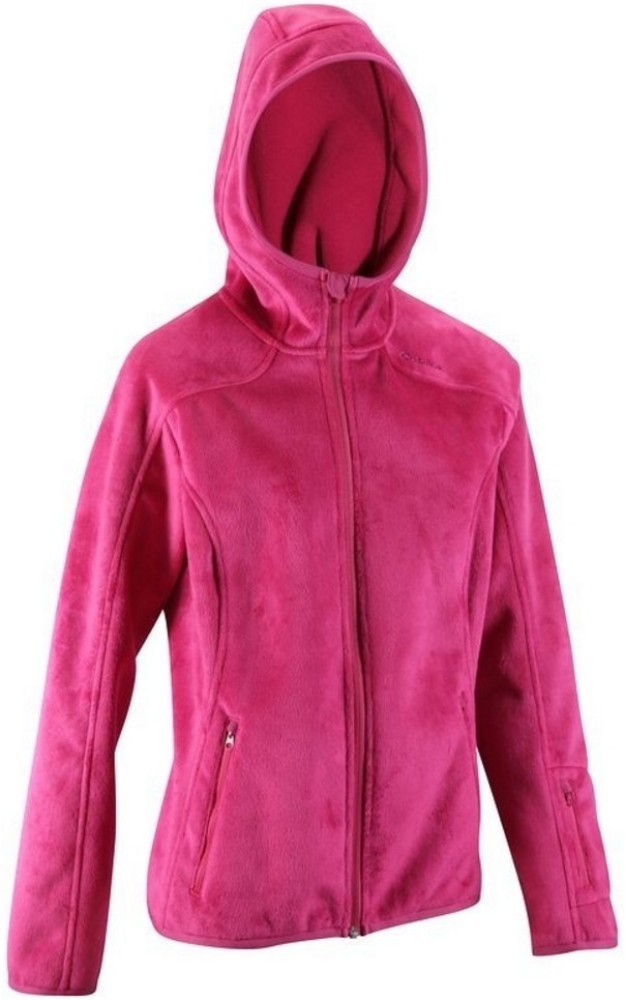 Quechua By Decathlon Women Pink Solid Insulator Sporty Jacket