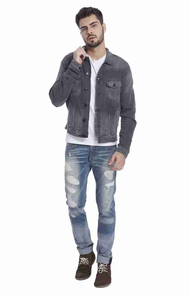 JACK JONES Full Sleeve Solid Men Denim Jacket