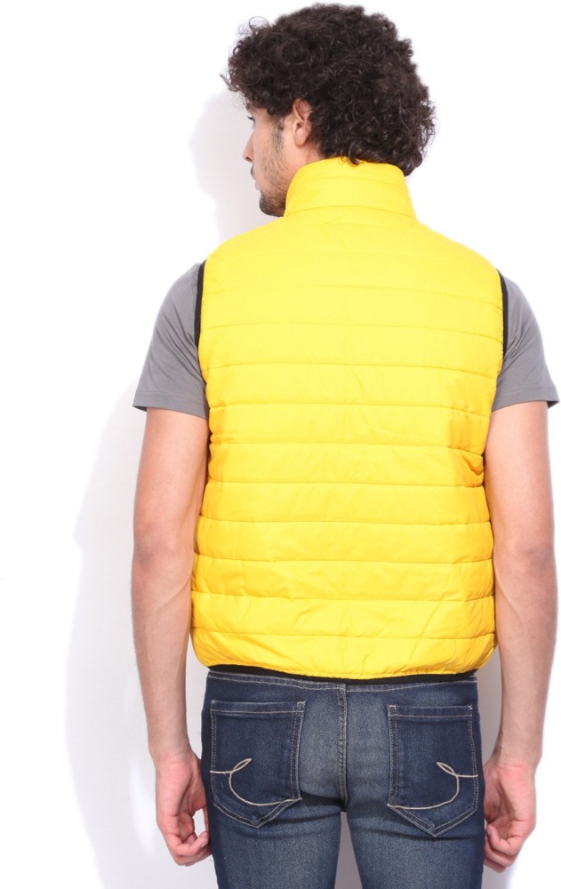 LEE Sleeveless Solid Men Quilted Jacket Buy YELLOW LEE Sleeveless Solid Men Quilted Jacket Online at Best Prices in India Flipkart