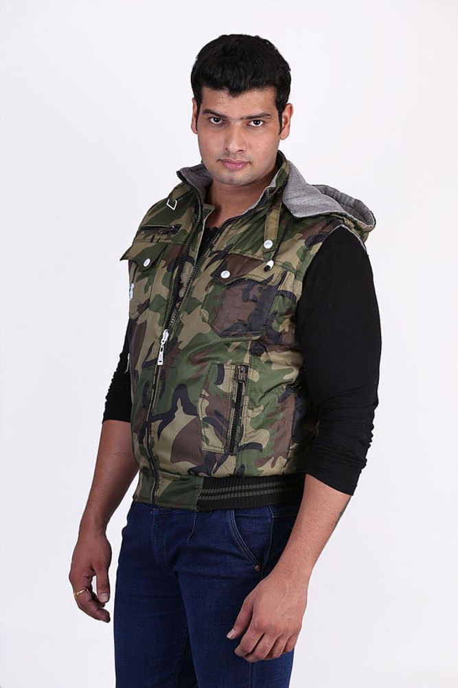 Camo discount half jacket