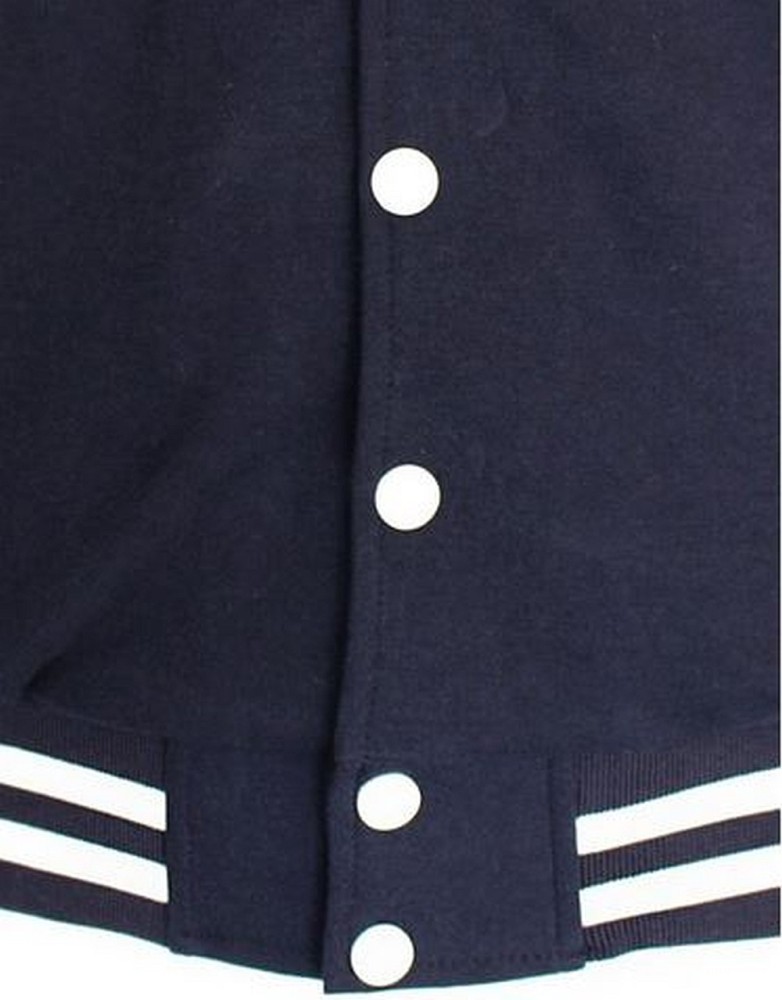 Off-White Wool Bomber Jacket Men's Navy Blue
