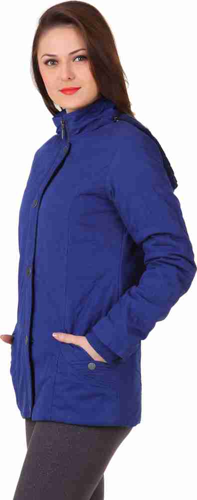 Juelle Full Sleeve Solid Women Winter Wear Jacket Buy Dark Blue