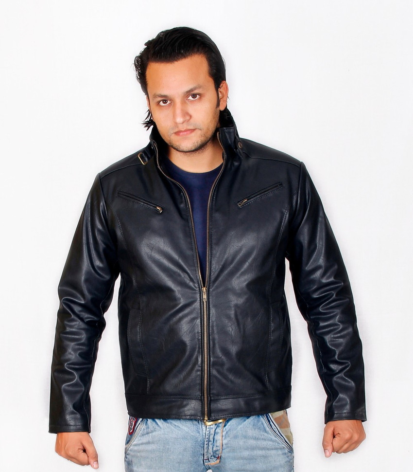 Flipkart men's leather jackets store