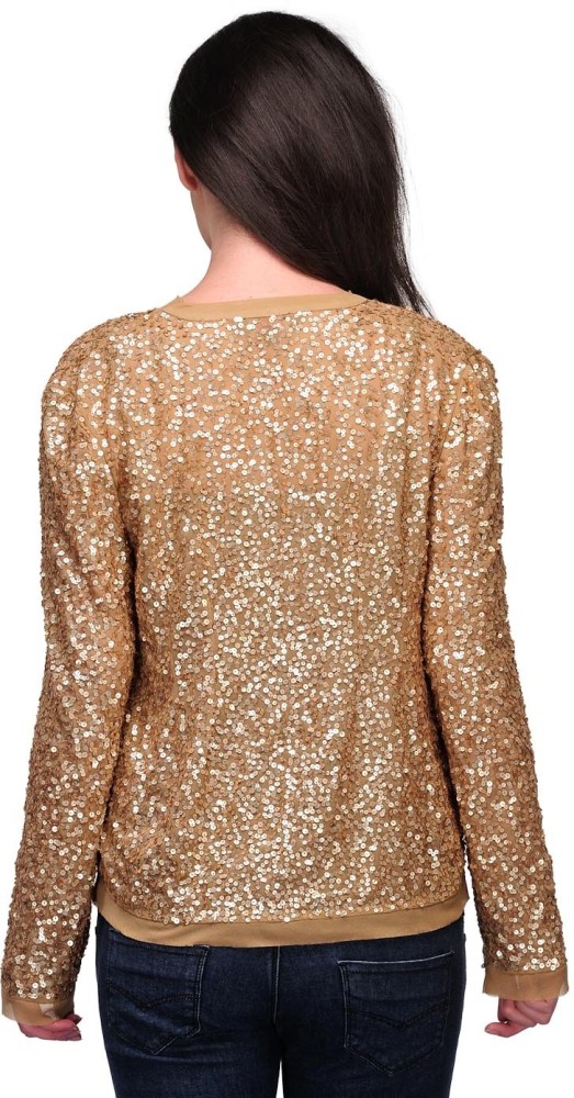 GLORIA Full Sleeve Embellished Women Sequined Jacket Buy Gold GLORIA Full Sleeve Embellished Women Sequined Jacket Online at Best Prices in India Flipkart