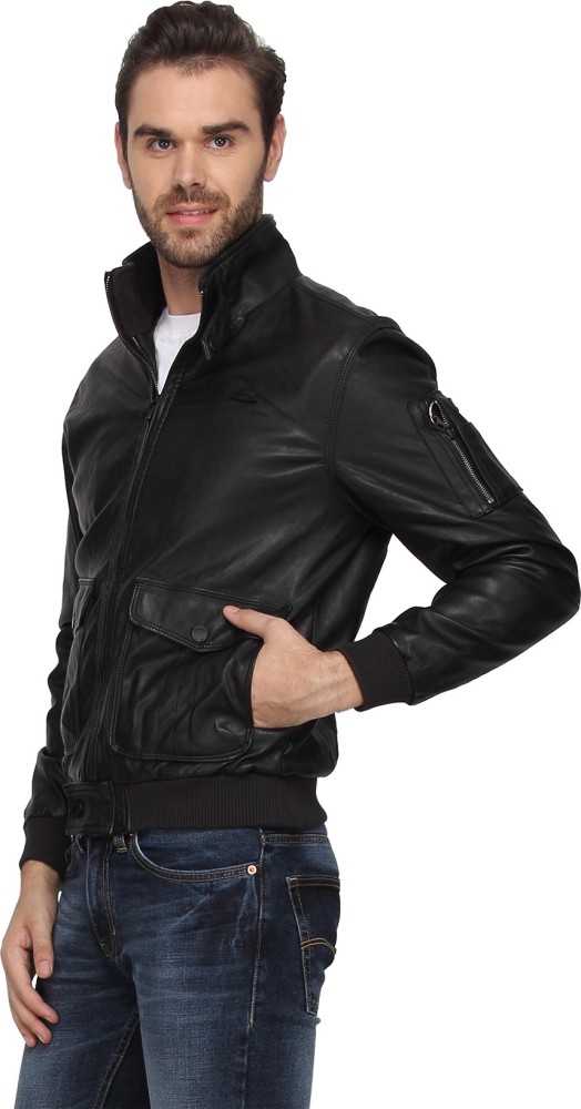 T base leather on sale jacket