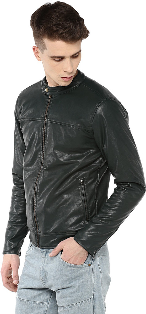 Atorse leather jacket top