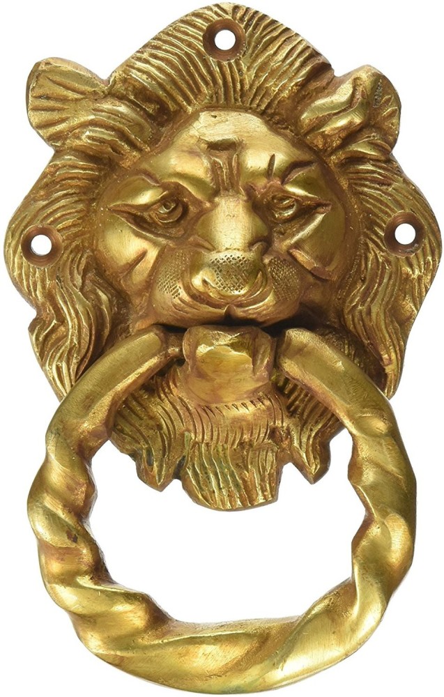 Purpledip Brass Metal Door Knocker: Antique Design Royal Lion Handle  (11020) Brass Door Knocker Price in India Buy Purpledip Brass Metal Door  Knocker: Antique Design Royal Lion Handle (11020) Brass Door