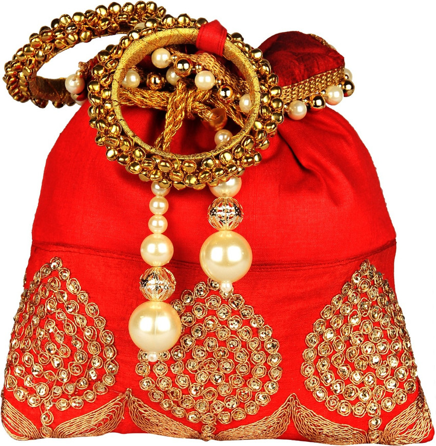 Bombay Haat Ethnic Rajasthani Potli Bag Potli Purse Bridal Clutch Bridal Purse for Patry Wedding Wedding Gift Potli Red Price in India Flipkart