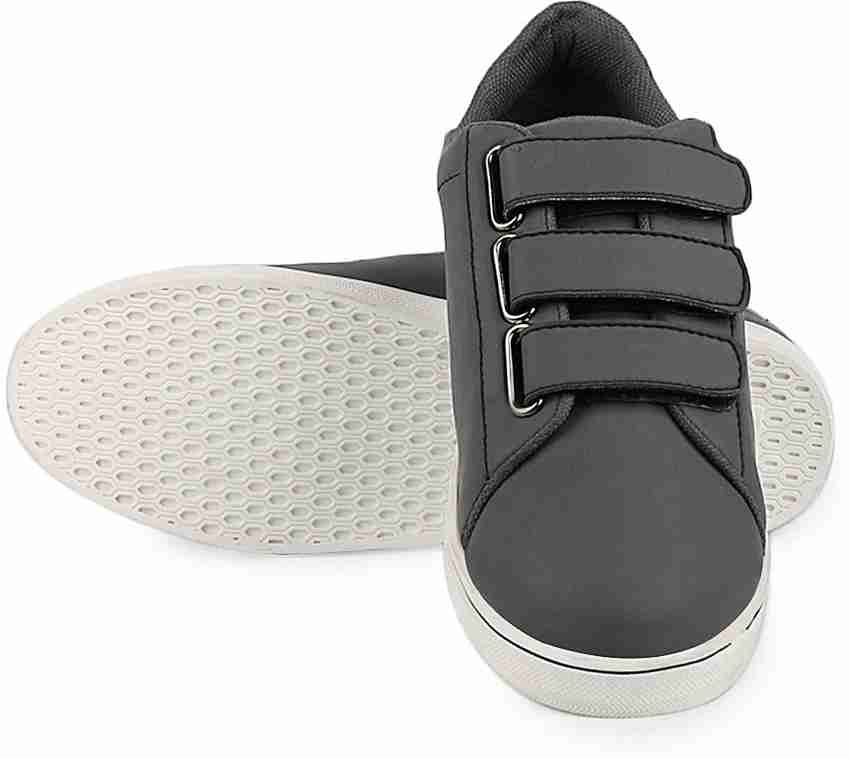 Xtreme Mens Premium Grey Velcro Casual Shoes Sneakers For Men