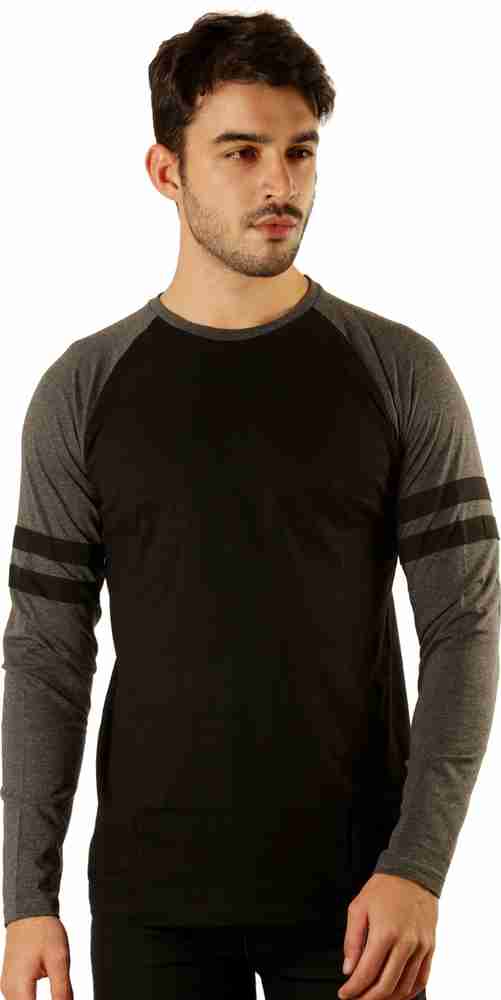 SHADE 45 Colorblock Men Round Neck Black T Shirt Buy SHADE 45