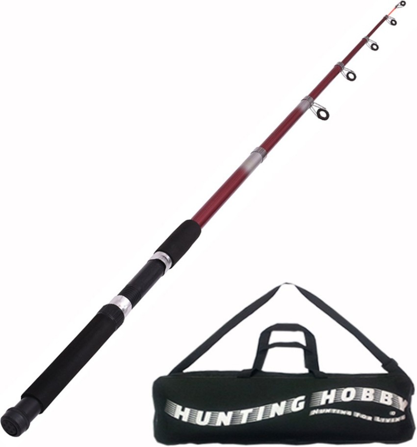 Hunting Hobby Fishing 8 Feet Telescopic Rod Red Fishing Rod