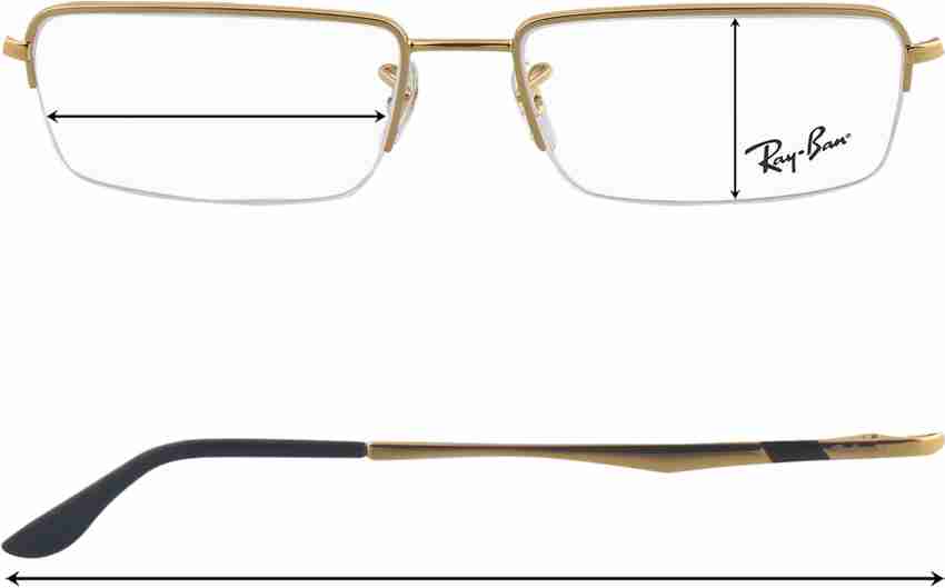 RAY-BAN Half Rim Rectangle Gold (6267 2500)