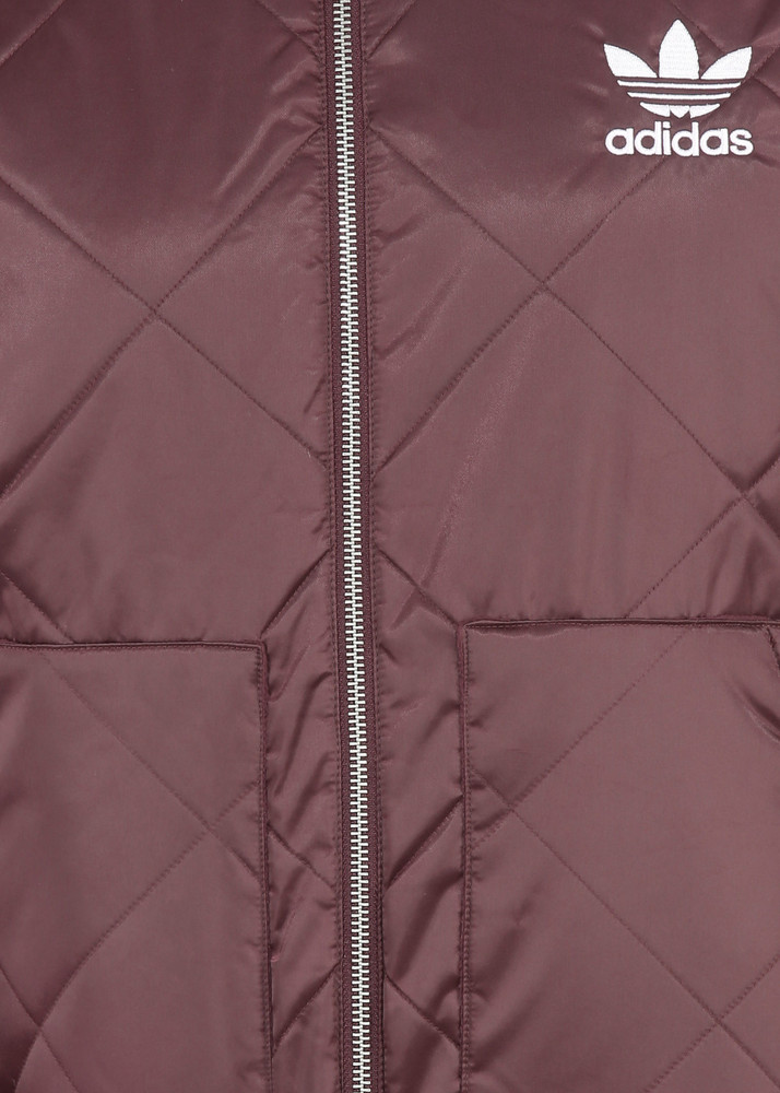 adidas sst quilted jacket maroon
