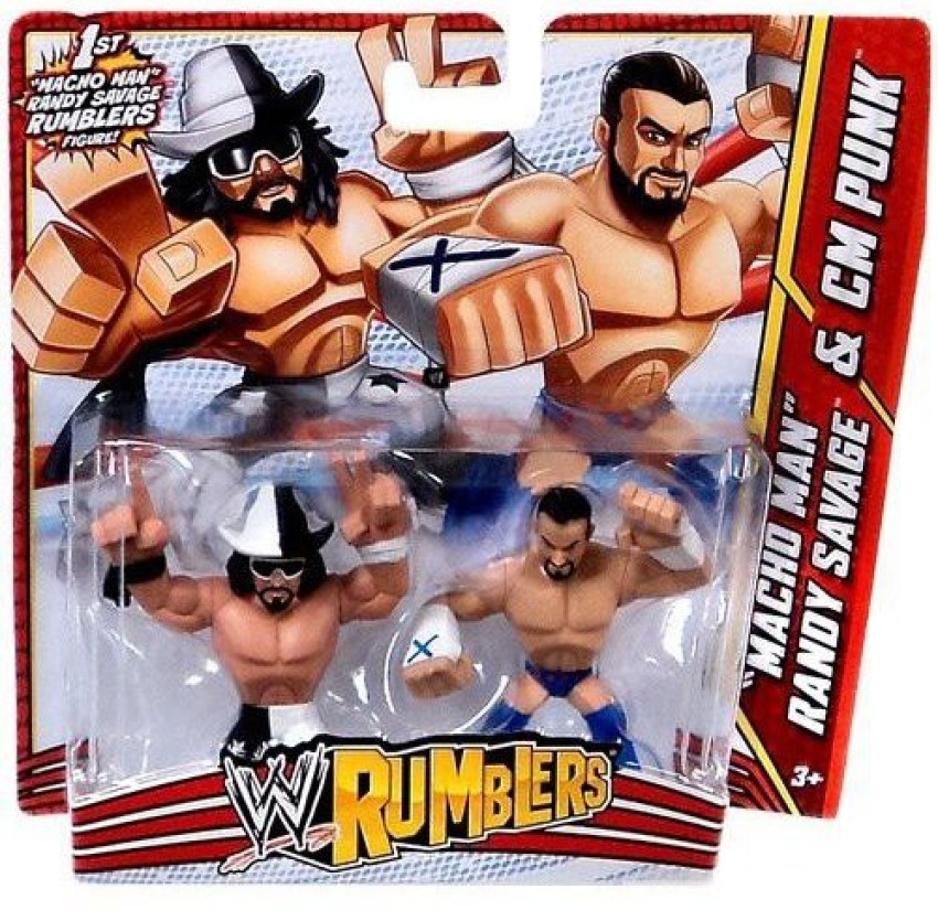 WWE Wrestling Rumblers Mini Figure 2 Pack Macho Man Randy Savage U0026 Cm  Punk Toys Parallel Import Goods - Wrestling Rumblers Mini Figure 2 Pack  Macho Man Randy Savage U0026 Cm Punk